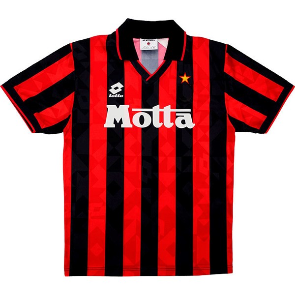 Tailandia Camiseta AC Milan Primera Equipación Retro 1993 1994 Negro Rojo